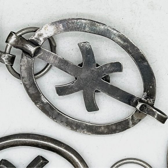 Old Pawn Sand Cast Navajo Sterling Royston Turquoise Belt 36”/ 219.5 grams - Picture 6 of 8